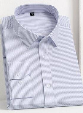 202秋季新新款男式衬衫长4商务休闲职业正750122装免烫代尔衬莫袖