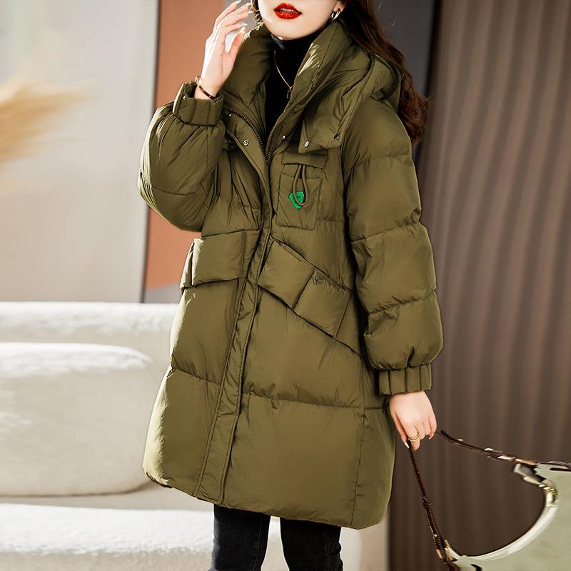 厚设感羽绒服女中长款2新025冬季款小个子时尚洋ZHANG229气加白鸭