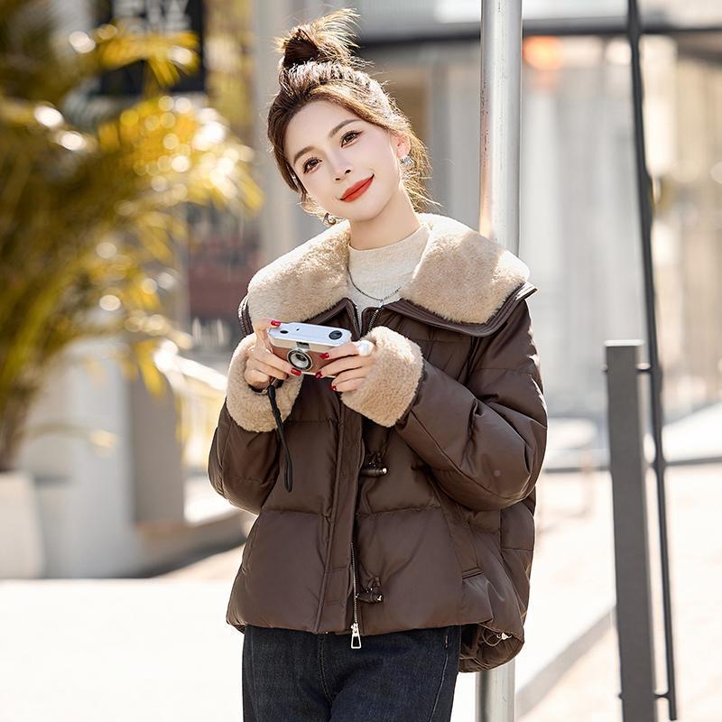 短款羽绒4服小女子冬202新款个高端时尚洋气设计ZMU1390Z感加厚白