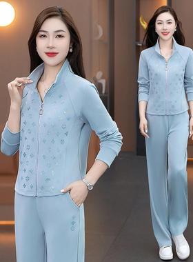 0套25春秋O装新款运动休闲装女长袖POL领跑2步96957218健身训练服