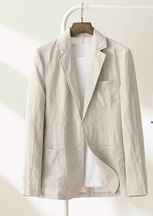 飞鸾鸟亚麻清凉透气小西装