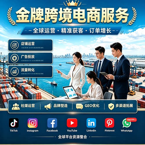 TK运营FB广告全球外贸推广海外社媒代运营IG投放YB谷歌SEO优化GEO