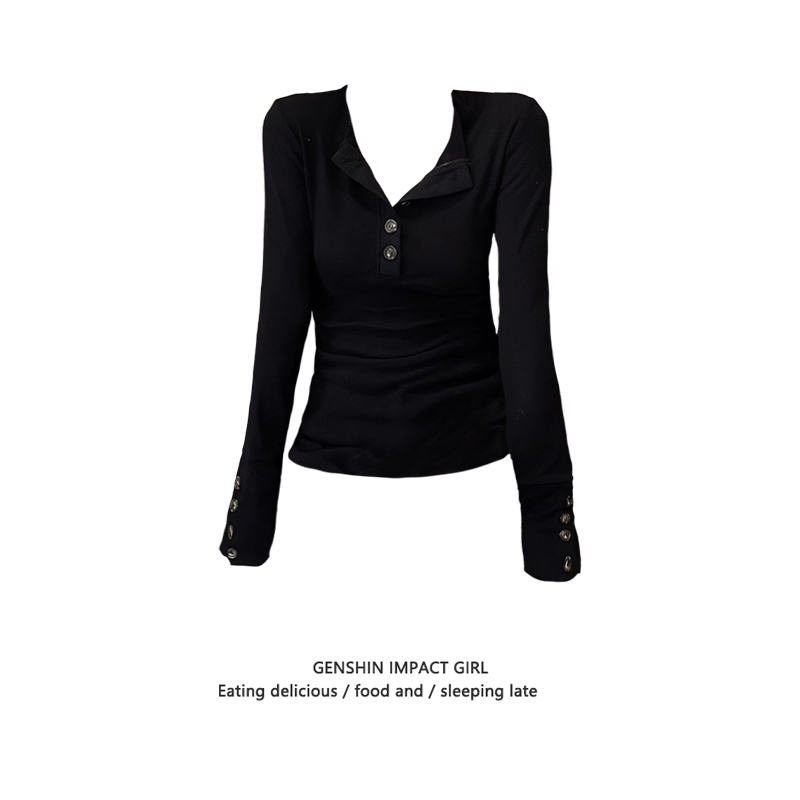 修身绝美内搭纯色打底衫上衣ins