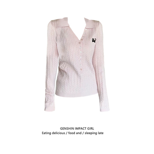 设计感小众刺绣V领毛衣针织衫秋冬新款修身显瘦时尚洋气百搭上衣