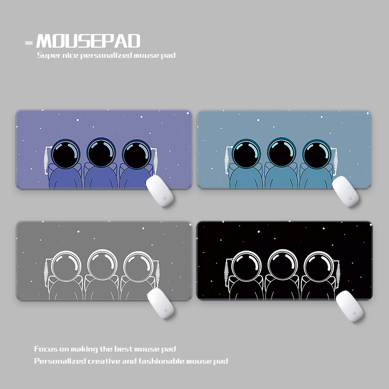 简约太空人个性鼠标垫超大加厚防水顺滑电竞游戏垫 space deskmat