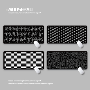 男生高级感鼠标垫超大号黑色电竞加厚防水防滑垫 texture deskmat