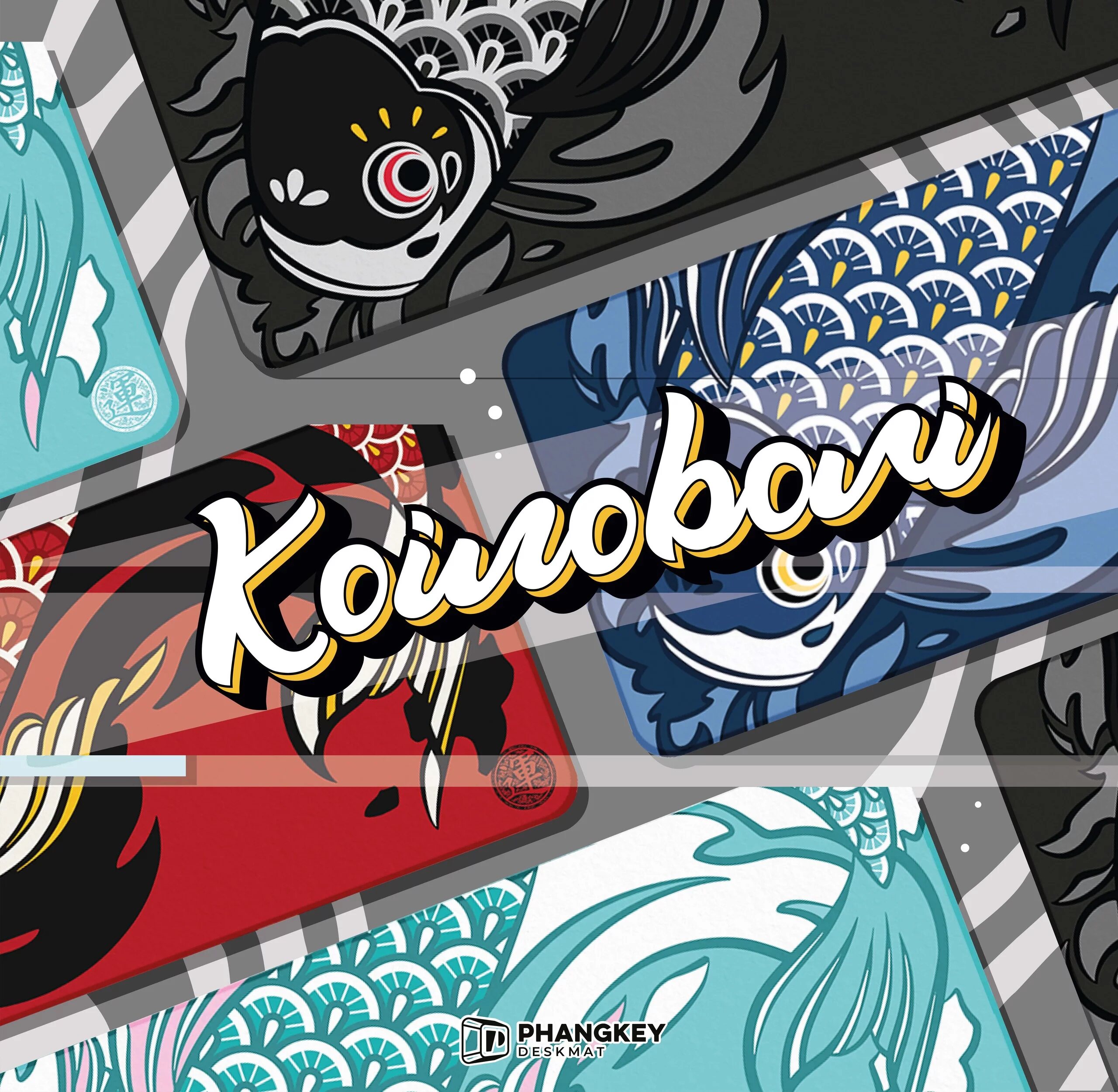 koinobori鲤鱼旗鼠标垫超大防水日系传统电竞笔记本高级书桌垫diy