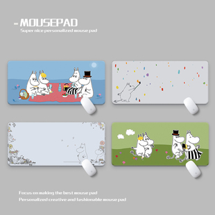 噜噜咪可爱河马精灵鼠标垫超大防水防滑操作丝滑垫Moomin Deskmat