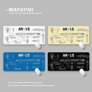 AR-15自动步枪设计鼠标垫超大加厚丝滑AR-15 Type Rifles Deskmat