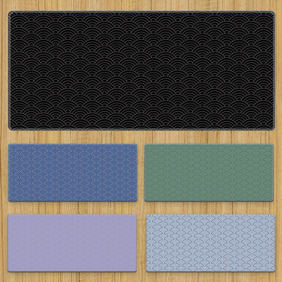 Seigaiha Deskmat日系波纹鼠标垫超大电竞游戏男生笔记本电脑桌垫