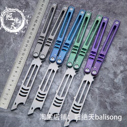 THEONE钛小鲨V5蝴蝶刀冠绝天鱿鱼