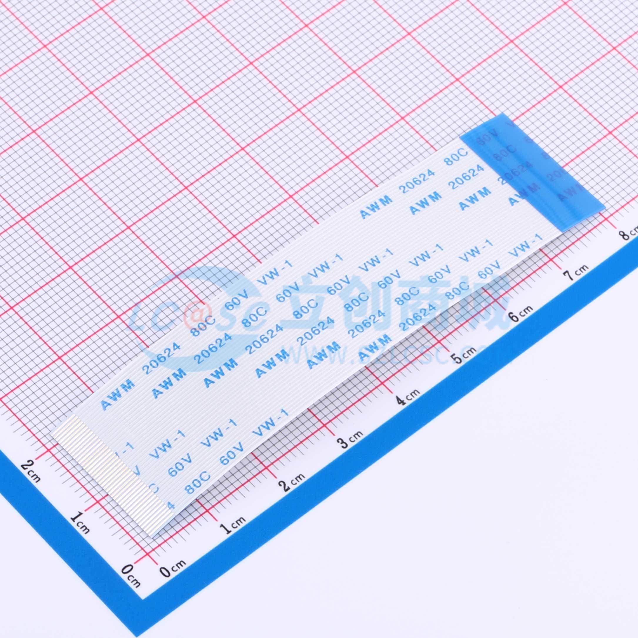 FFC连接线 JS05B-40P-080-4-8 P=0.5mm 40P 0.3mm 反向