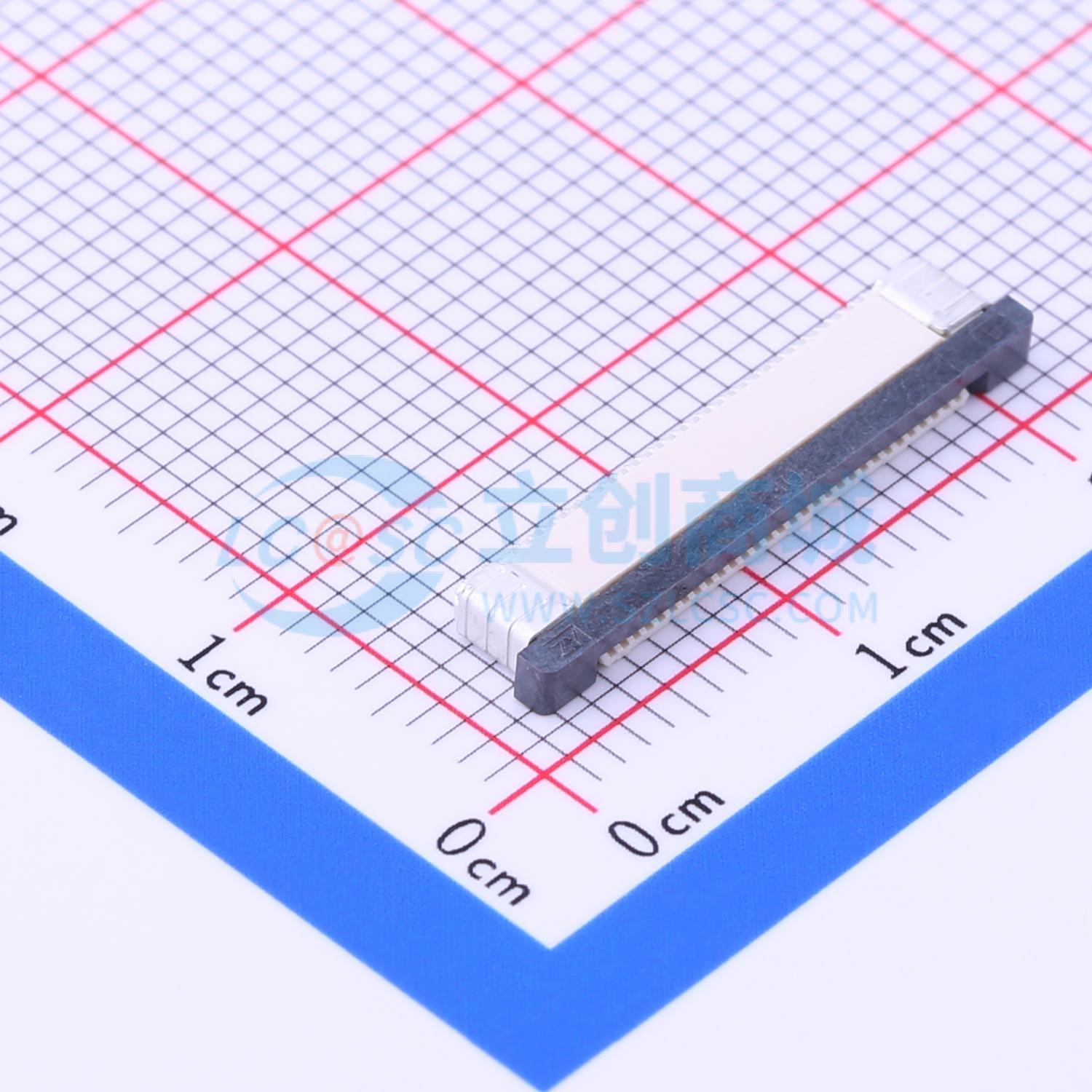 连接器 AFC07-S30FCA-00 SMD,P=0.5mm,卧贴 抽屉式 30P 下接