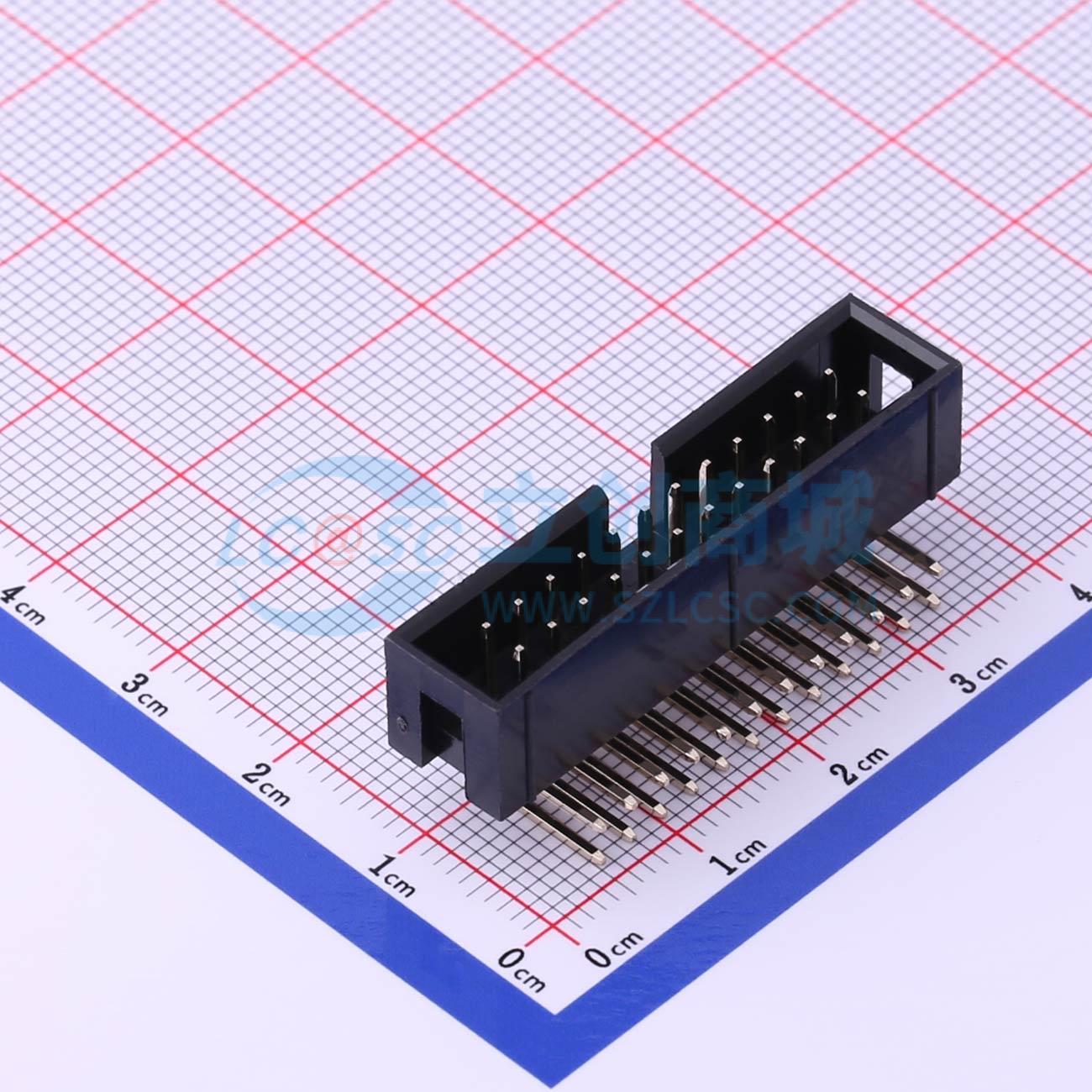 连接器 321024RG0ABK00A06 弯插,P=2.54mm 2x12P 简牛座
