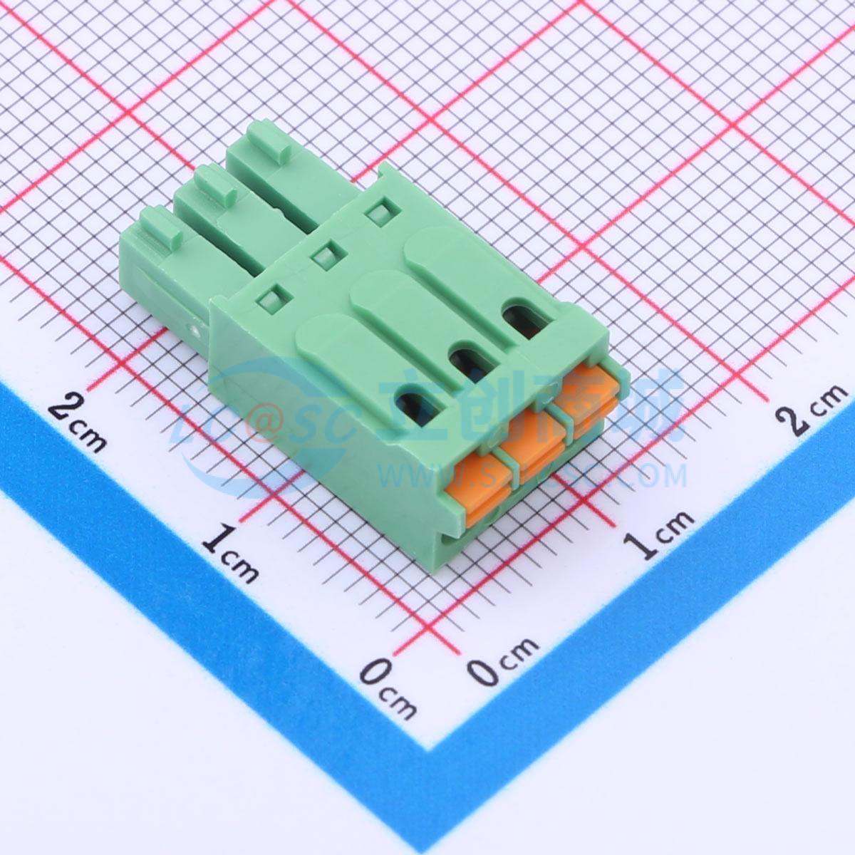 插拔式接线端子 JL15EDGKN-35003G01 P=3.5mm 1x3P 电子元器件