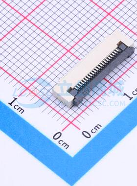 连接器 0.5K-DX-21PWB SMD,P=0.5mm,卧贴 翻盖式 21P 下接