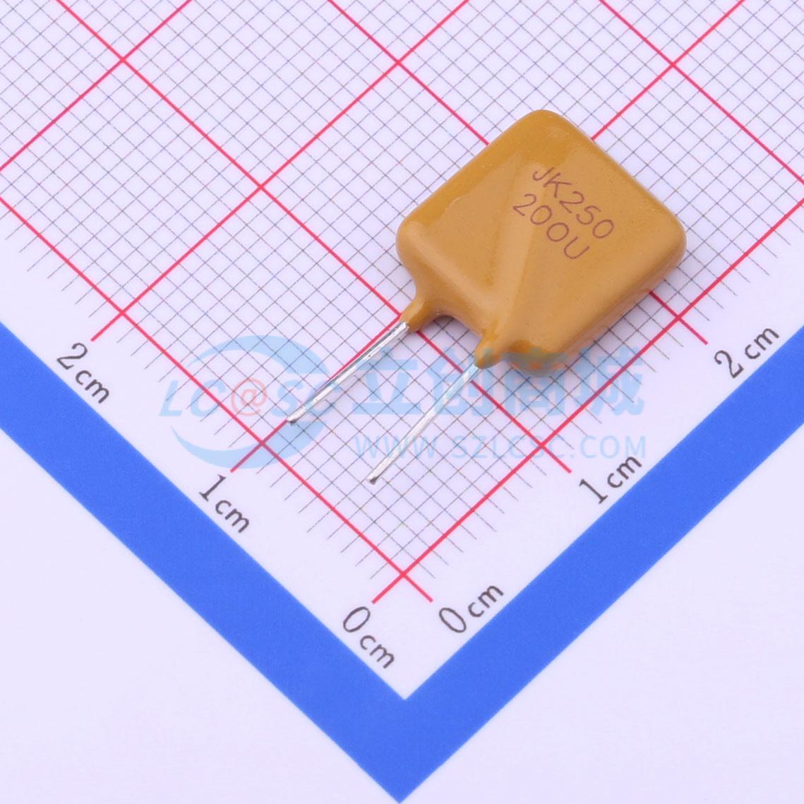 自恢复保险丝 JK250-200U 插件,P=5.1mm 250V 200mA 电子元器件