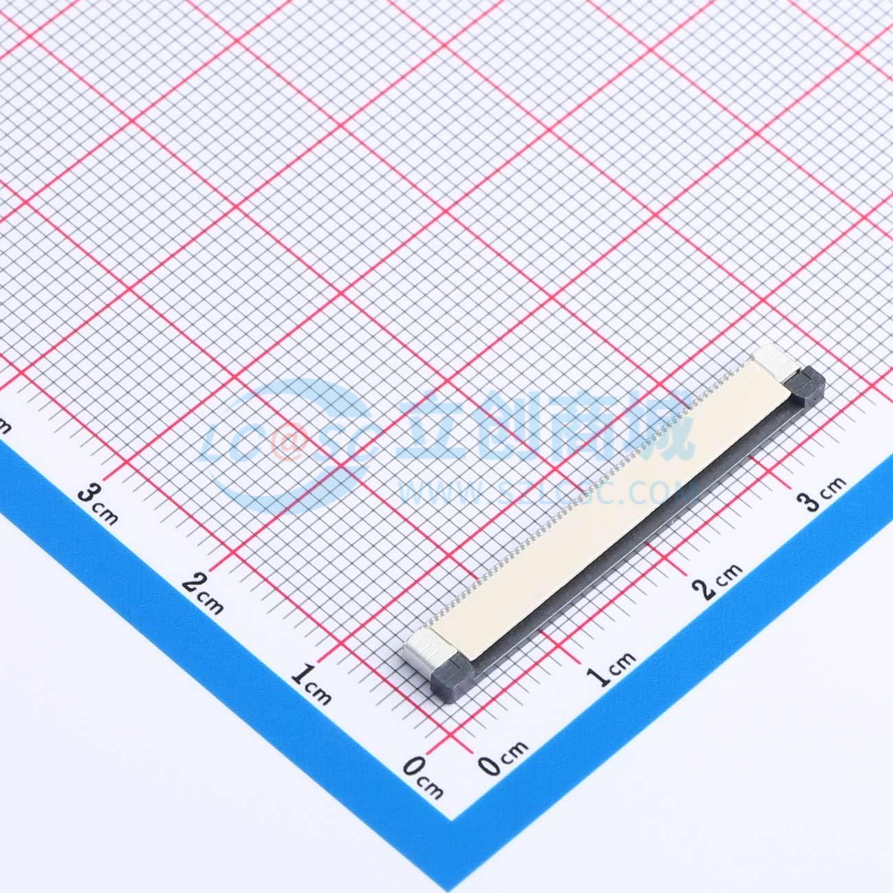 连接器 FPC-0.5LS-60PH20 SMD,P=0.5mm,卧贴 抽屉式 60P 上接