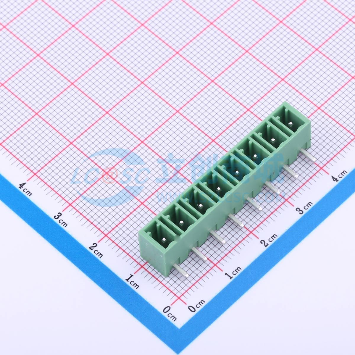 插拔式接线端子 DB1ERC-5.08-8P-GN 弯插,P=5.08mm 板端/插座-闭