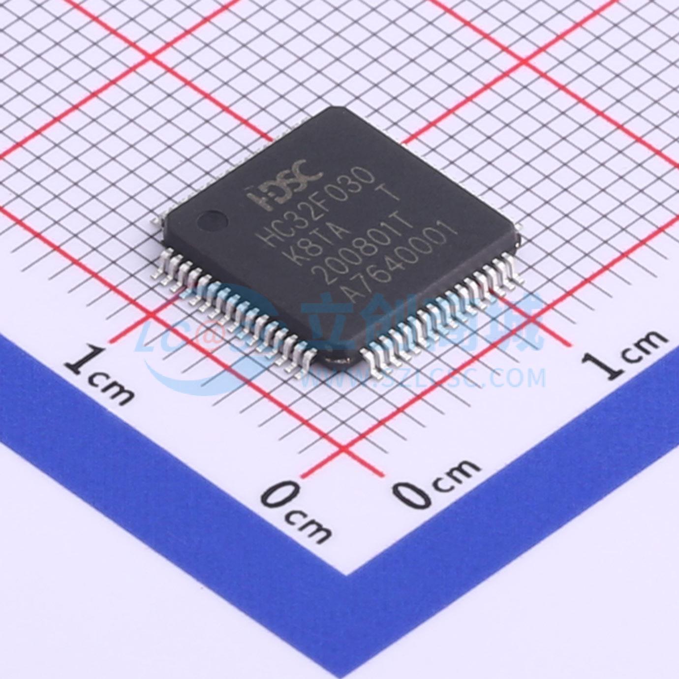 单片机(MCU/MPU/SOC) HC32F030K8TA-LQFP64 LQFP-64(10x10) 原装