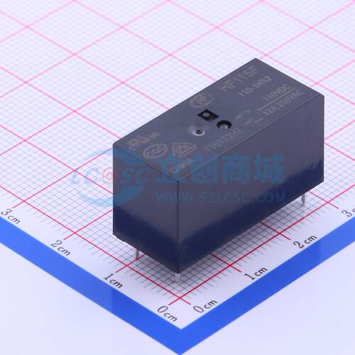 功率继电器 HF115F/110-1HS2 插件,12.7x29mm 4 110V 电子元器件