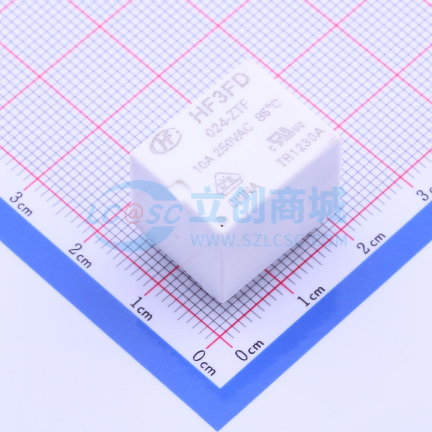 功率继电器 HF3FD-024-ZTF 插件,15.2x19mm 5 24V 电子元器件配单