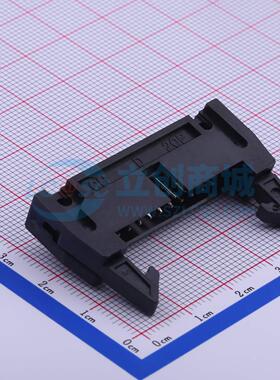 连接器 2.54-2*10PW牛角 弯插,P=2.54mm 2x10P 牛角扣