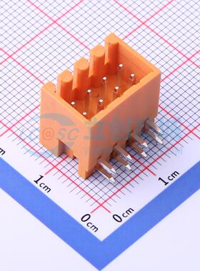 插拔式接线端子 KF2EDGERC-3.5-2*4P 弯插,P=3.5mm 板端/插座-闭