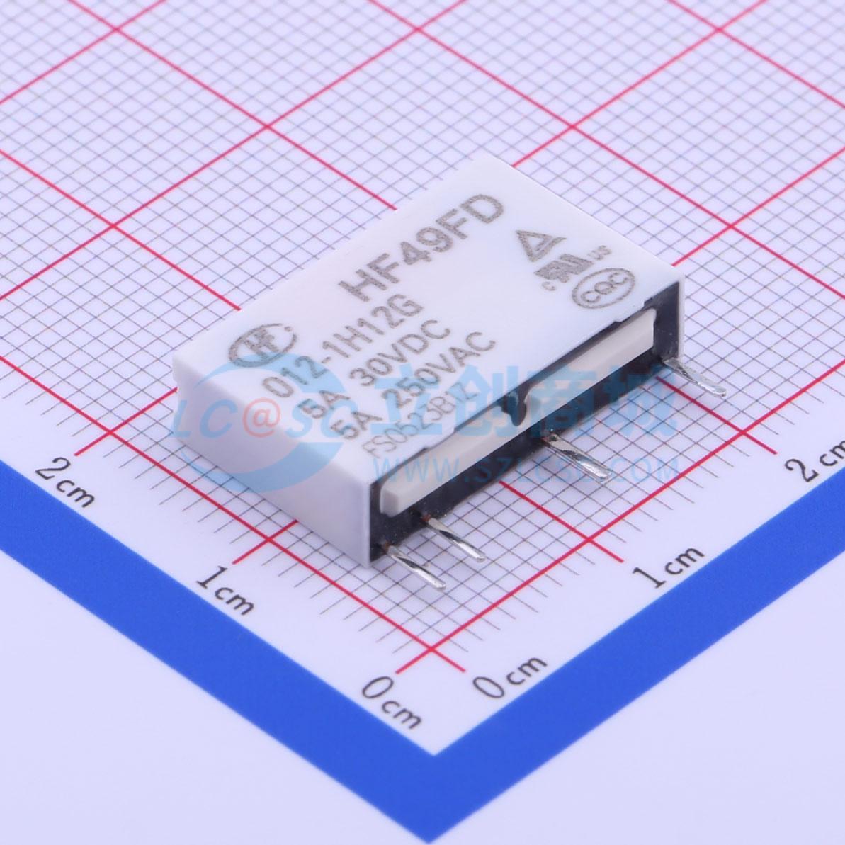 功率继电器 HF49FD/012-1H12G SIP,5x20mm 4 12V 电子元器件配单