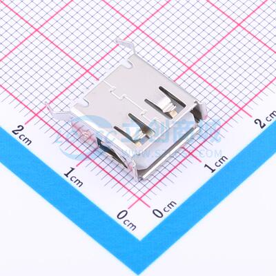 USB连接器 U-USBAS04P-F002 插件 母 直插 原装 电子元器件配单