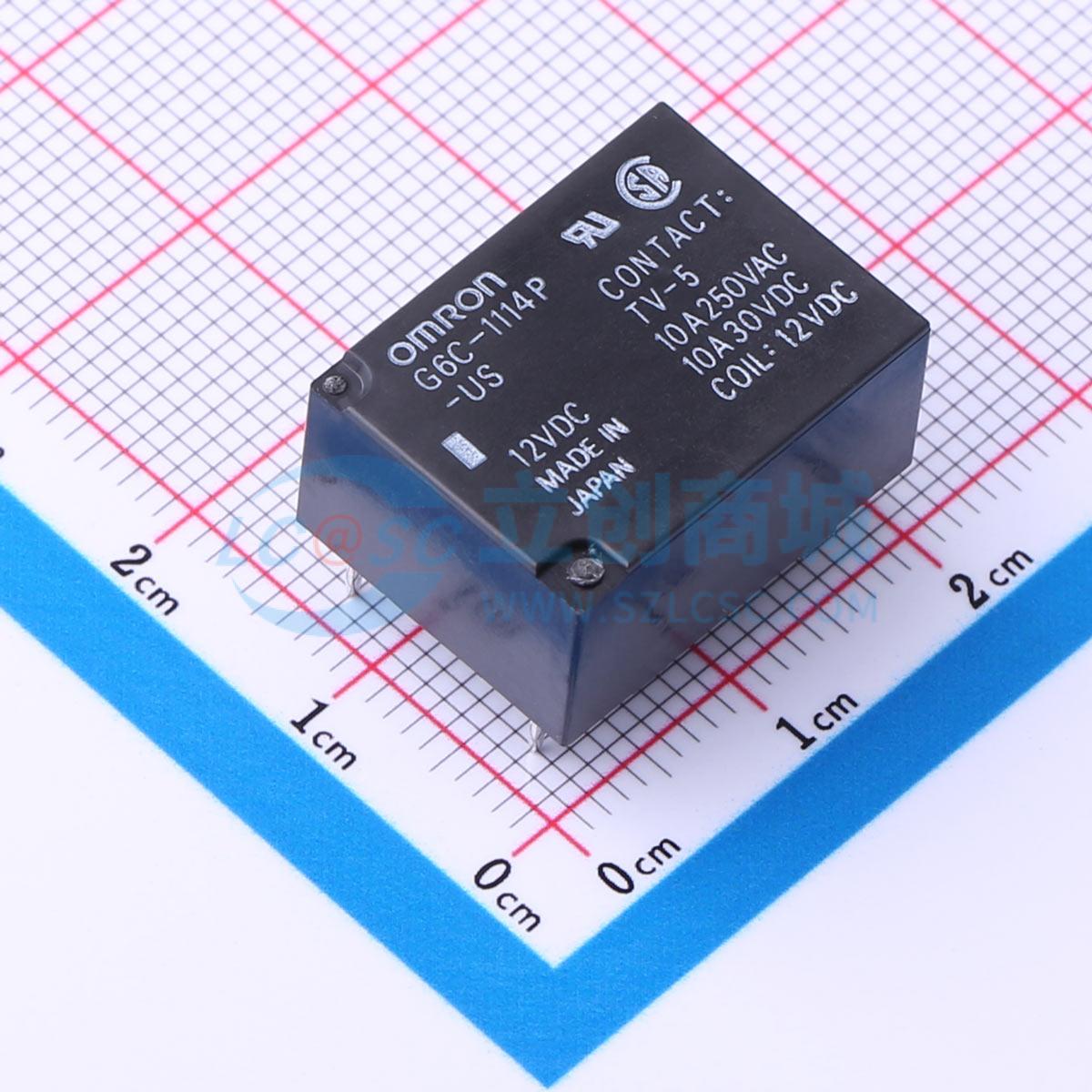 功率继电器 G6C-1114P-US DC12 插件,14.9x19.9mm 电子元器件配单