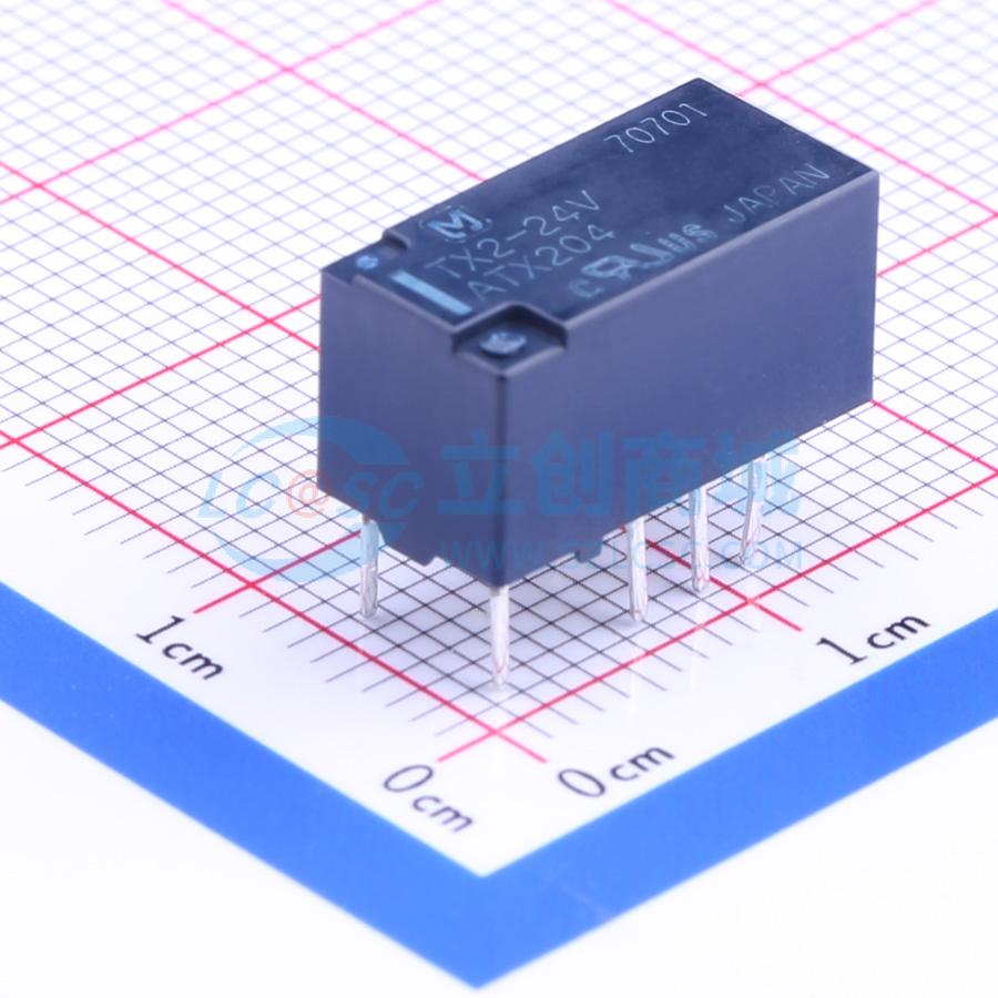 信号继电器 TX2-24V DIP,7.4x15mm 24V 原装正品 电子元器件配单