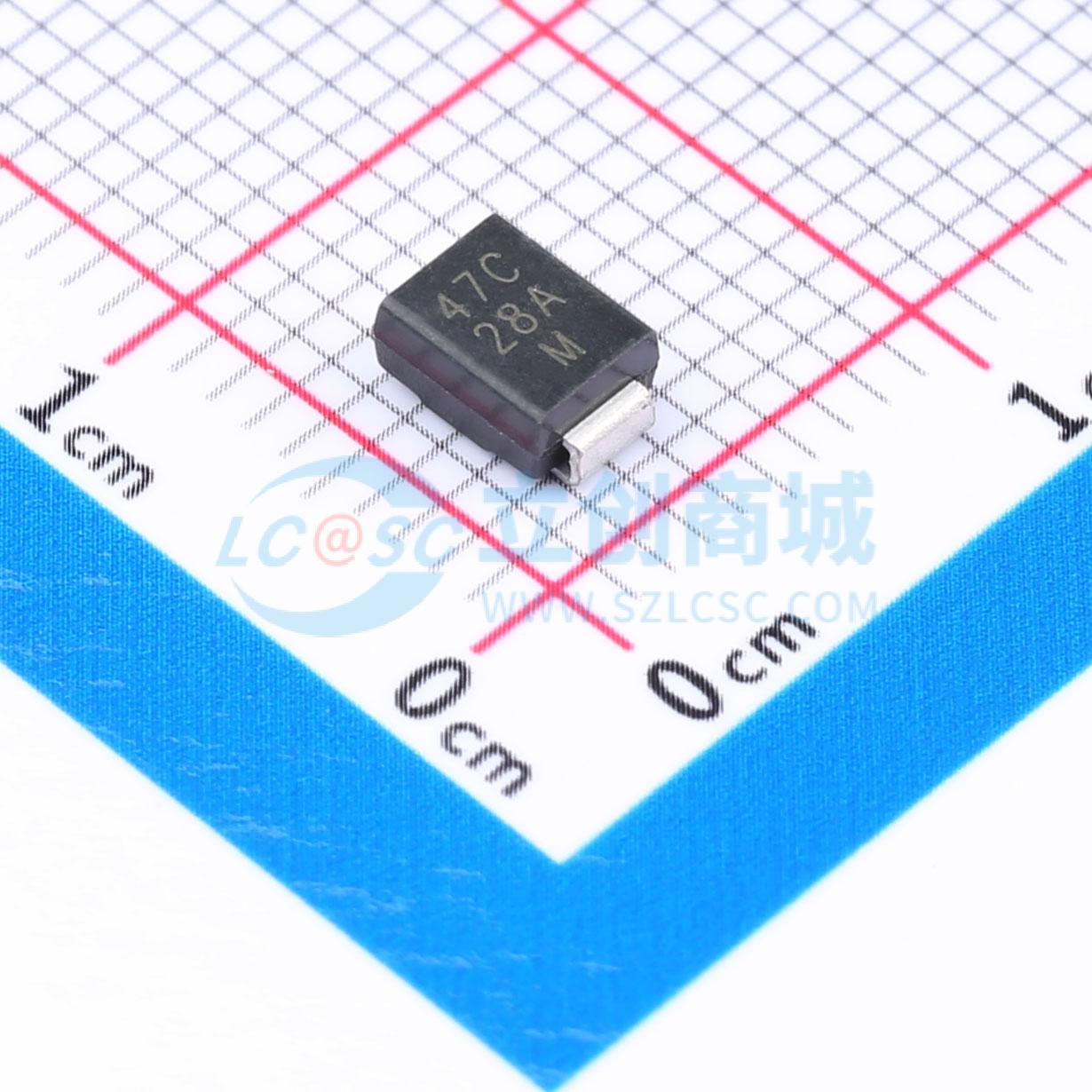 TVS/ESD管 P6SMB47CA-M3/52 DO-214AA(SMBJ) 40.2V 9.3A 原装正品