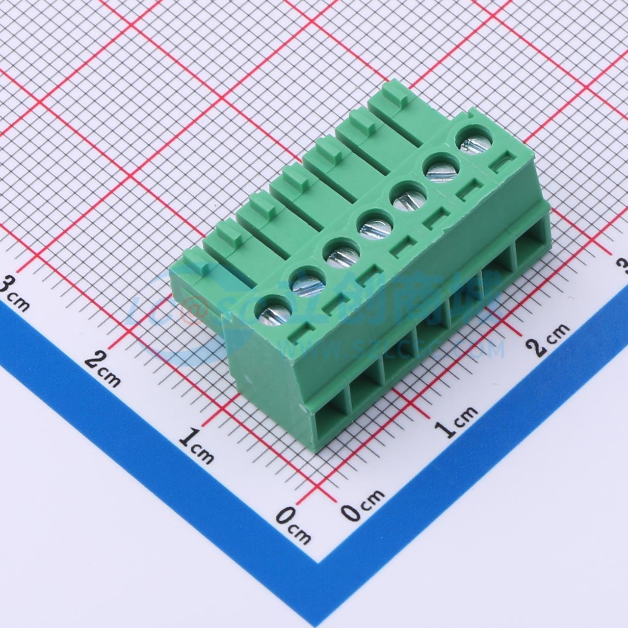 插拔式接线端子 MX15EDGK-3.5-07P-GN01-Cu-Y-A P=3.5mm 插头 1x7