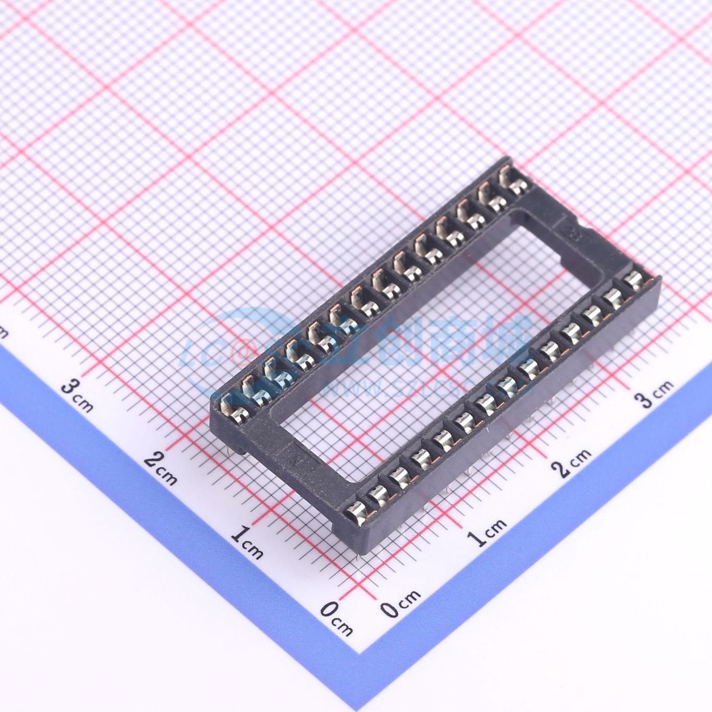 IC/晶体管插座 DS1009-28AT1WX-0A2 DIP-28 2.54mm 28P 原装正品