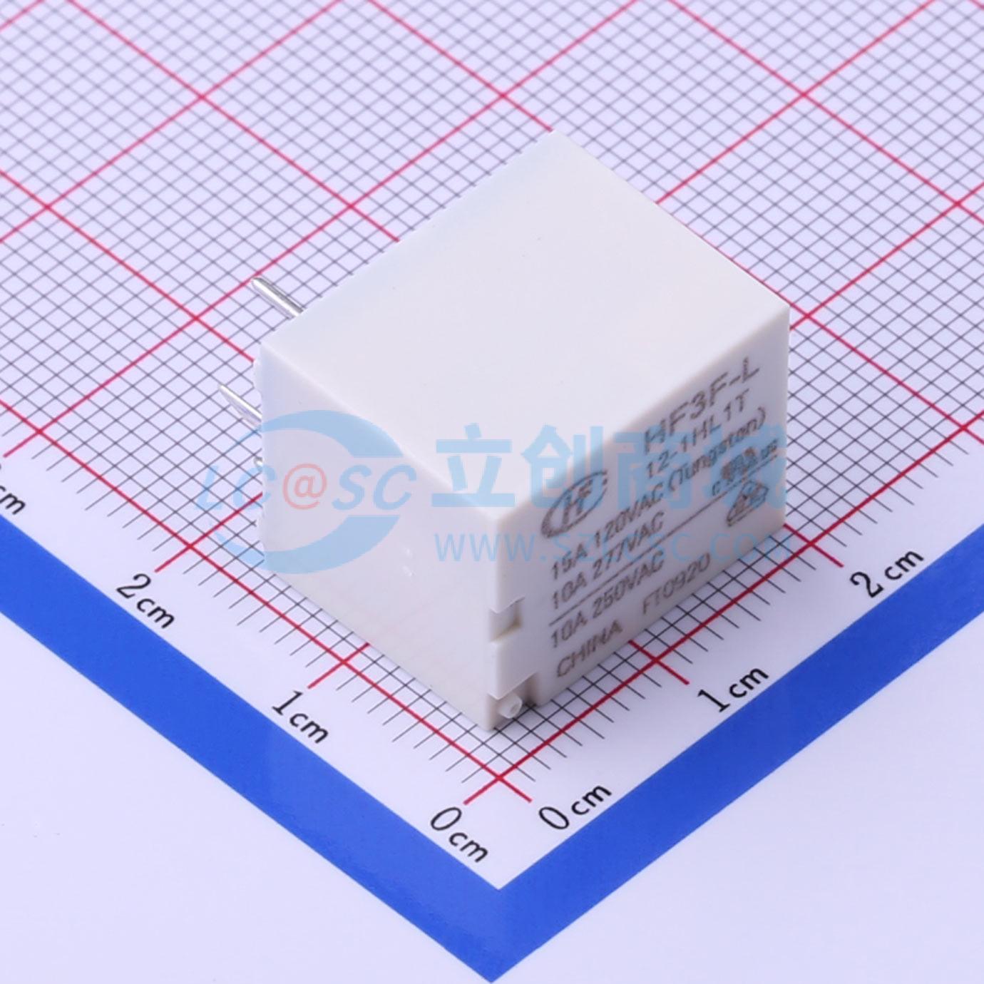 磁保持继电器 HF3F-L/12-1HL1T 插件,15.2x19mm 5 12V 电子元器件