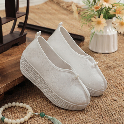 春夏新款汉服鞋纯色老北京布鞋女