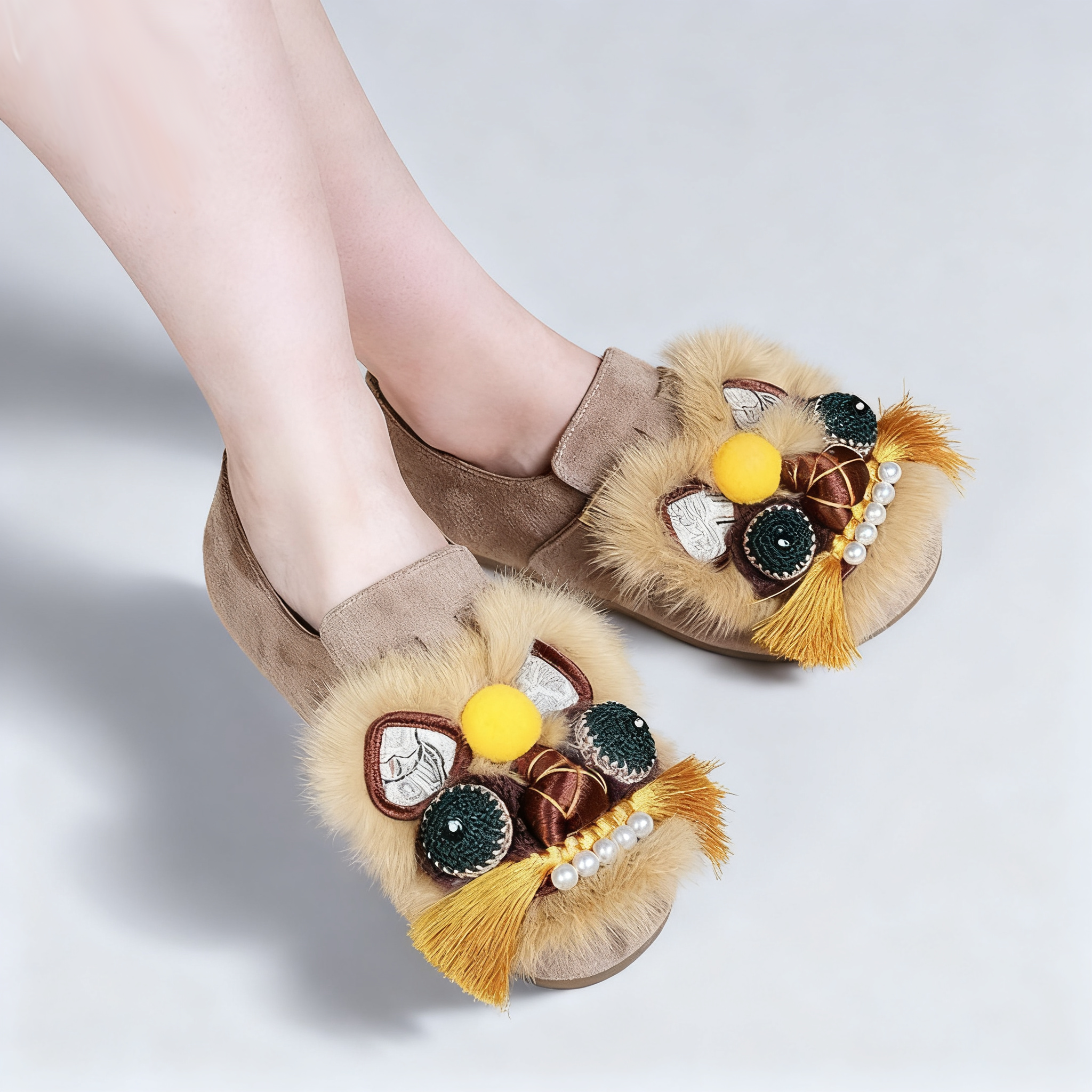 秋冬新款虎头鞋勃肯鞋女2025增高