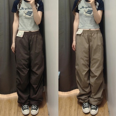 加绒加厚防风防水工装束脚伞兵裤