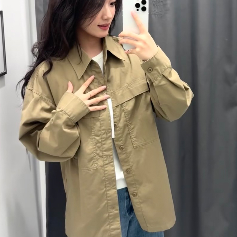 25秋冬新合作款男装女装工装宽松衬衫长袖休闲衬衣外套E480652