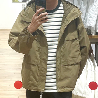 25秋冬新款男装女装防风连帽外套/户外防水宽松休闲夹克E478231