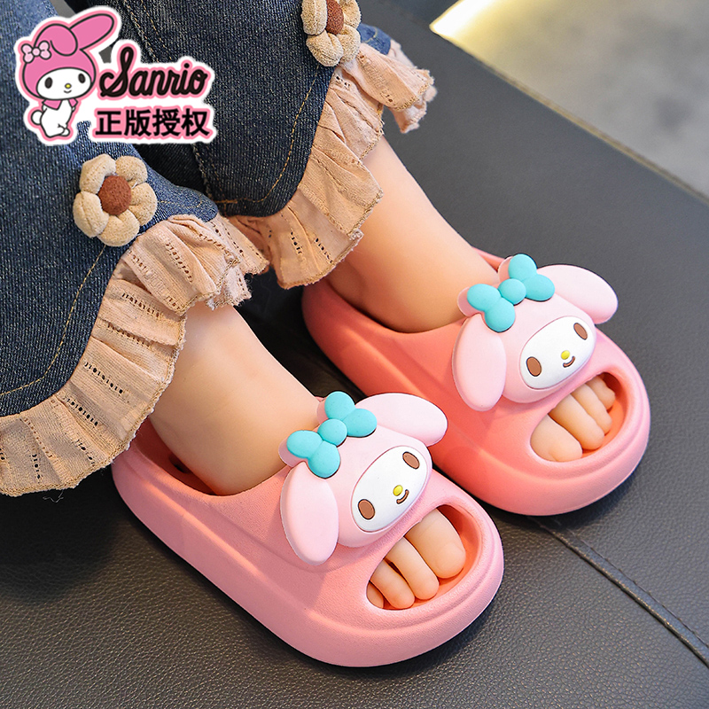 揭阳仓-限国内销售-美乐蒂儿童凉拖鞋踩屎感女童夏季卡通可爱防滑