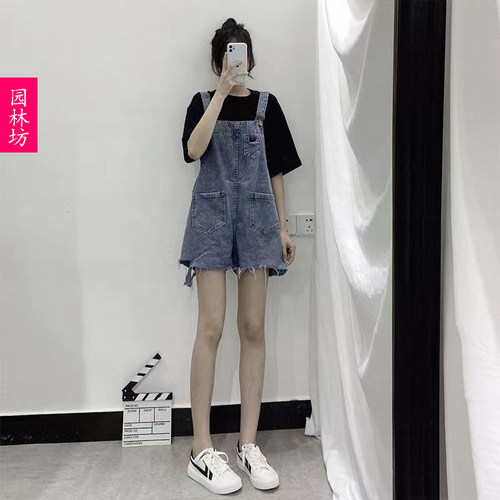 夏季女高腰显瘦破洞牛仔短裤