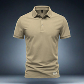 欧美风翻领POLO衫 夏季 T恤男士 短袖 纯色帅气休闲百搭潮流上衣 新款