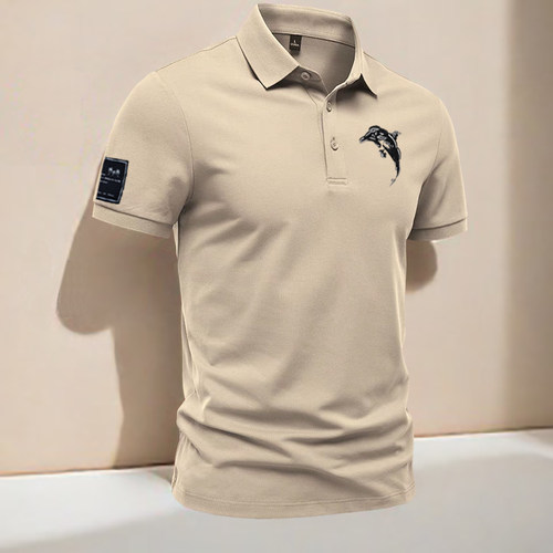 纯棉短袖T恤夏季翻领POLO衫上衣