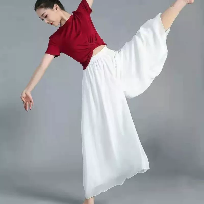 2025时尚套装长裤女裤休闲裤舞蹈裤真丝练功裤八分裤裙裤阔腿裤