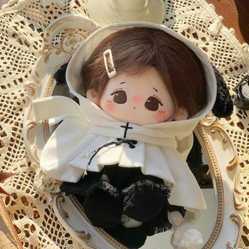 20cm25cm30cm棉花娃娃衣服可爱黑脸羊修女娃衣无属性玩偶服替换装