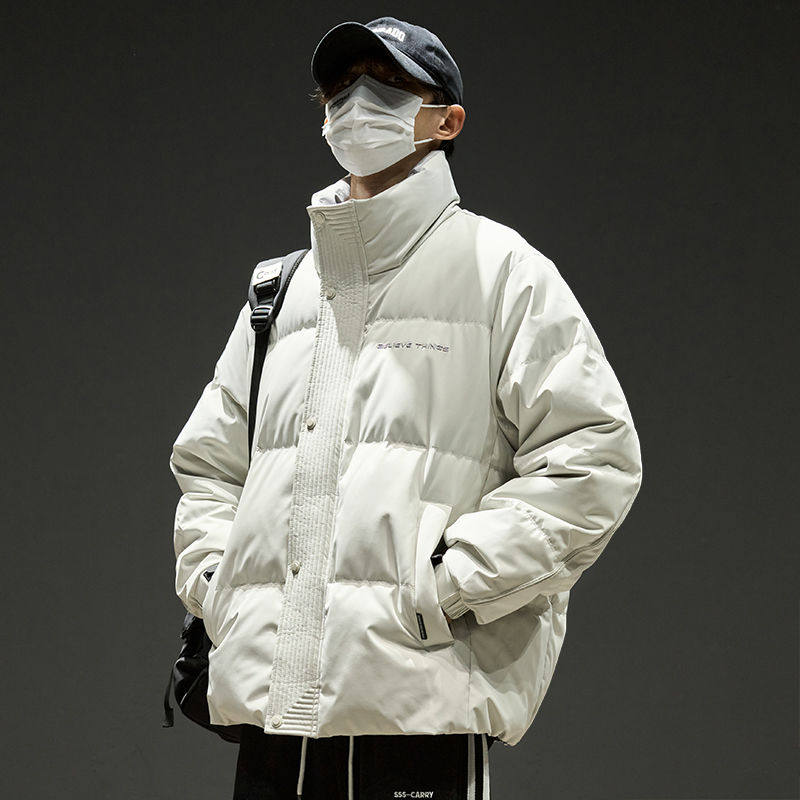 2024新款羽绒服男冬季立领保暖棉服男生加厚夹克外套冬天棉袄男装
