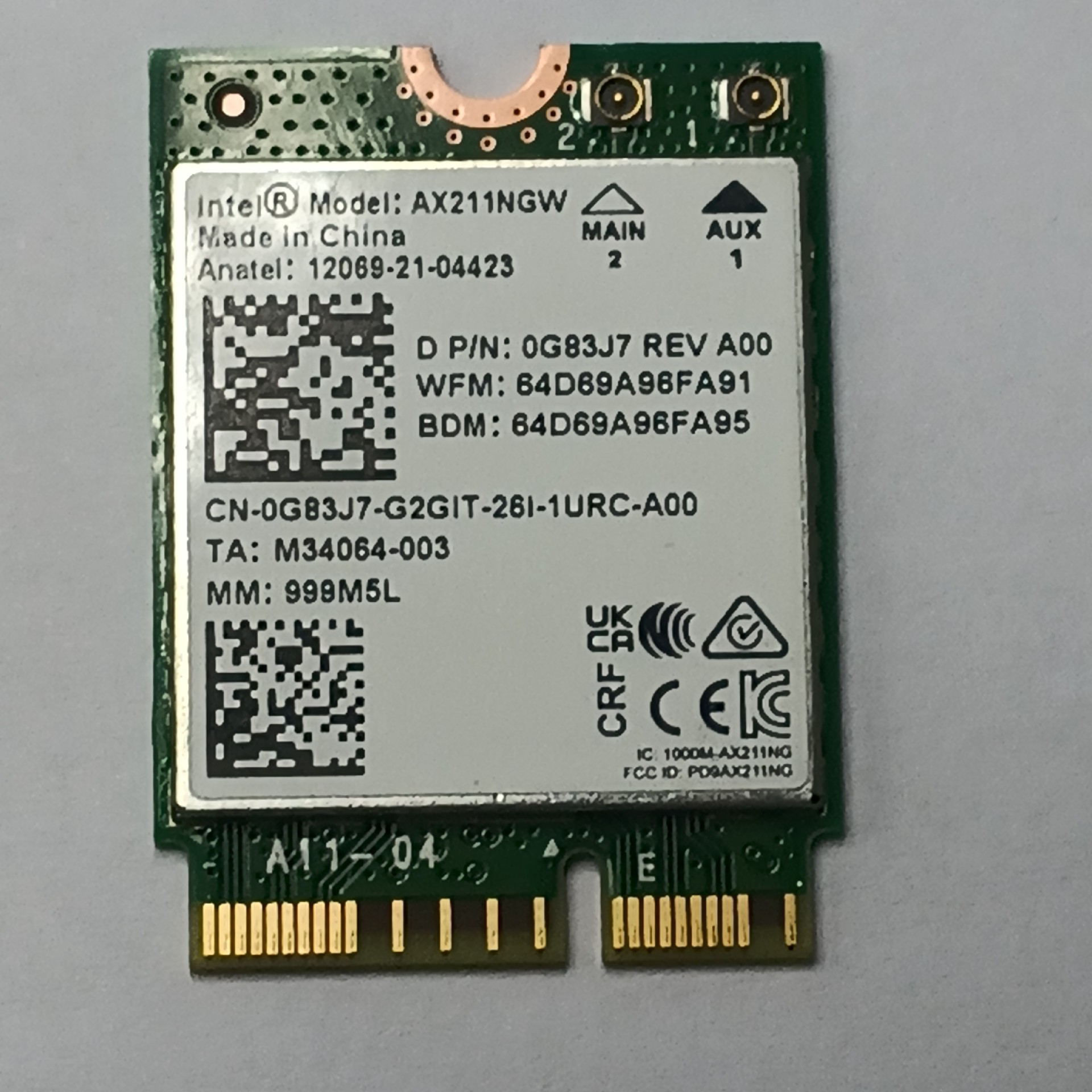 IntelAX211NGWFI6千兆2