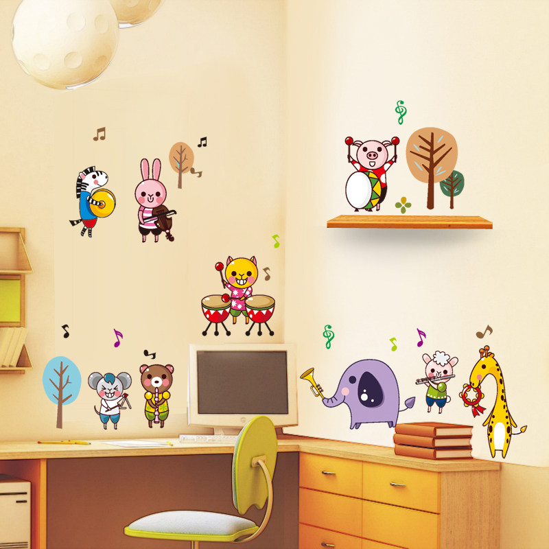 幼儿园睡眠室墙贴画窗户玻璃贴纸图案建构区墙面装饰小班环创材料